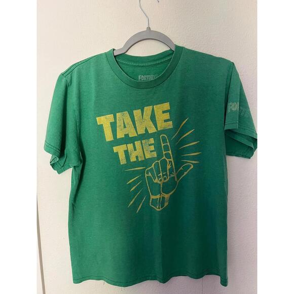 Fortnite Take the L Graphic Tee - Green - Youth 14/16 - Picture 1 of 3